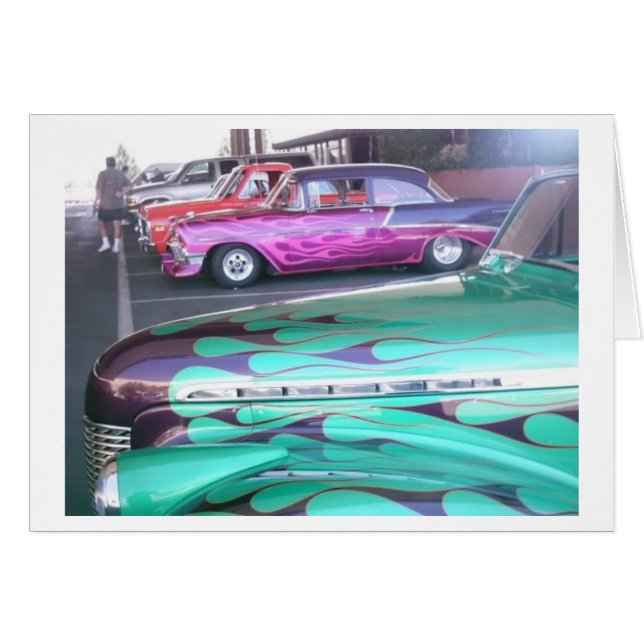 Colector clásico Auto Purple Pink Green Flame (Anverso (Horizontal))