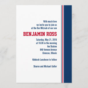Colegio Bar Mitzvah Invitación
