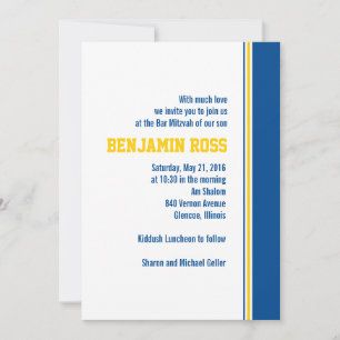 Colegio Bar Mitzvah Invitación