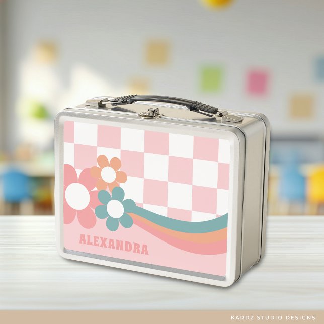 Colegio Caja de almuerzo Metalizado personalizada (Add your girl´s name, and get her ready for back to school.)