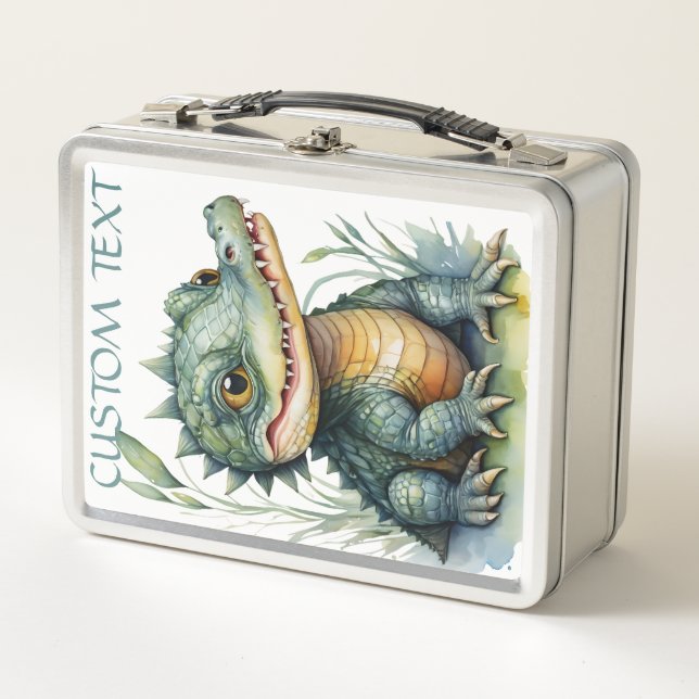 Colegio de cocodrilos para bebés escuela de acuare (Anverso)