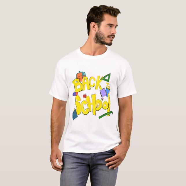 Colegio suministra una camiseta gráfica para volve (Anverso completo)