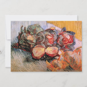 Coles rojas y cebolla por Vincent van Gogh