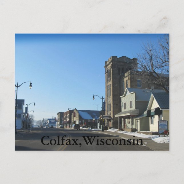 Colfax ,Wisconsin Tarjeta postal (Anverso)