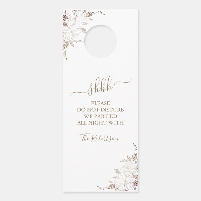 Colgador de la puerta del Boda de las líneas flora (Anverso)