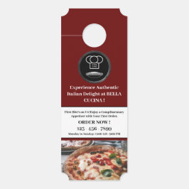 Colgador de puertas de negocios en restaurantes