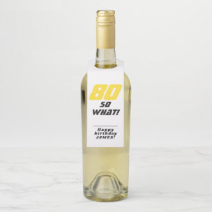 Colgador Para Botellas 80 Así que qué Divertido Inspirador Cumpleaños 80