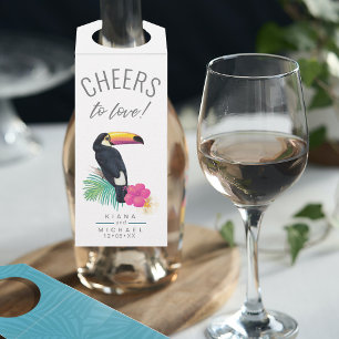 Colgador Para Botellas Acuarela: Saludos tropicales para amar la ID Verde