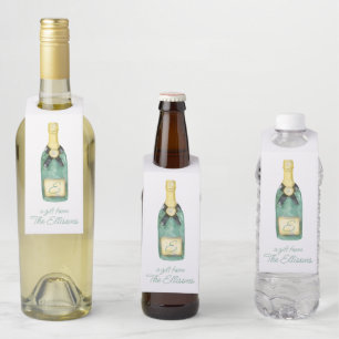 Colgador Para Botellas Acuarela Vino monogramado