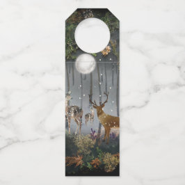 Colgador Para Botellas Adorables renos por la noche