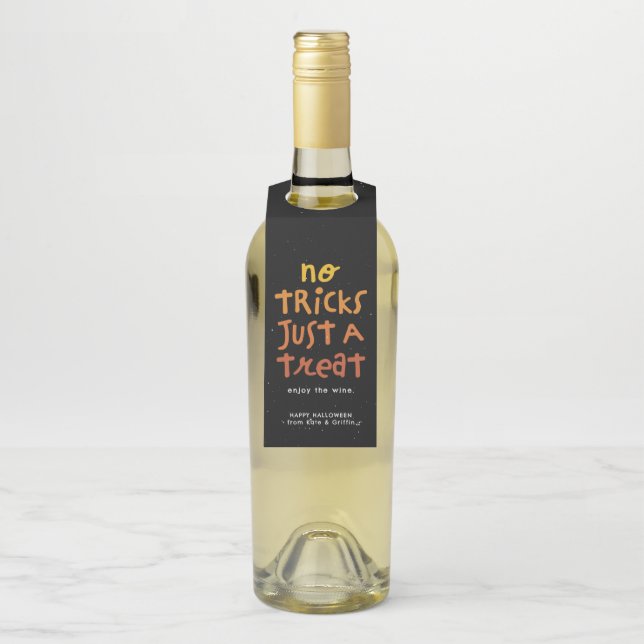 Colgador Para Botellas Adulto divertido de Halloween sin trucos sólo un r (En botella)