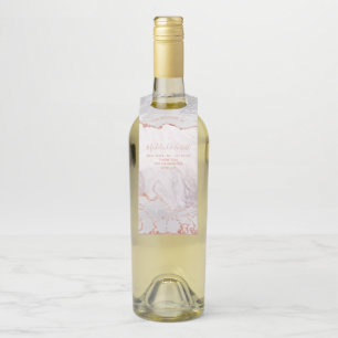 Colgador Para Botellas Agradecimiento de Boda de Mármol de Ágata Dorado R