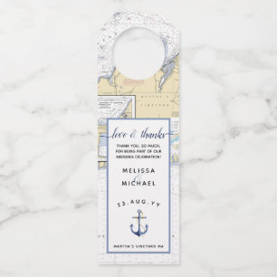 Colgador Para Botellas Agradecimientos de Amor con Nota Personalizada + A