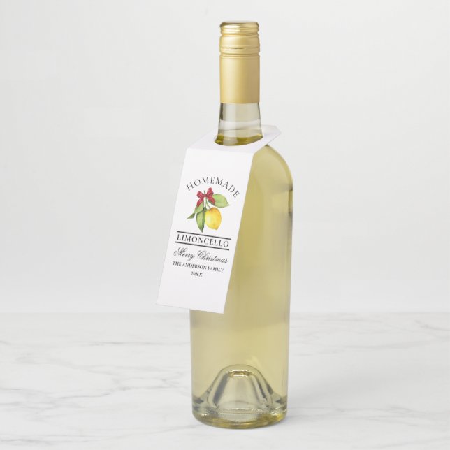 Colgador Para Botellas Aguamarina Limoncello Casero Navideño (En perspectiva)