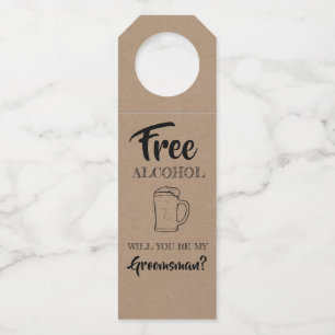 Colgador Para Botellas Alcohol libre - Divertida propuesta de los Groomsm