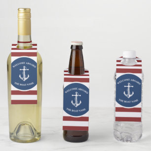 Colgador Para Botellas Ancla de nombre de tu barco