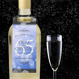Colgador Para Botellas Aniversario de bodas de zafiro azul elegante 65