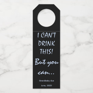 Colgador Para Botellas Anuncio de Embarazo Editable