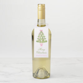 Colgador Para Botellas Árbol de navidad de acuarela Mahjong