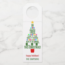 Colgador Para Botellas Árbol de Navidad divertido que se ilumina | Vino