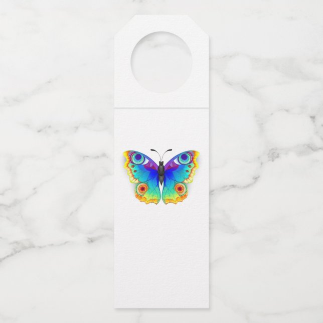 Colgador Para Botellas Arcoiris mariposa Peacock Eye (Anverso)
