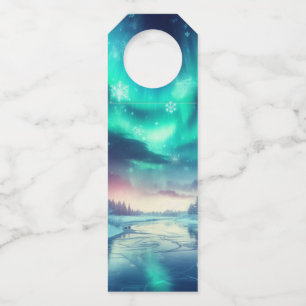 Colgador Para Botellas aurora borealis/Navidades/invierno