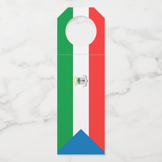 Colgador Para Botellas Bandera de Guinea Ecuatorial (Anverso)