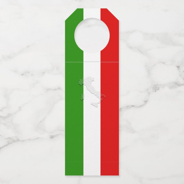 Colgador Para Botellas Bandera de Italia (Anverso)