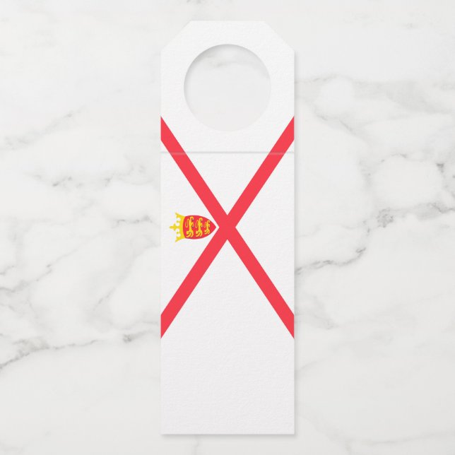 Colgador Para Botellas bandera de la Isla de Jersey (Anverso)