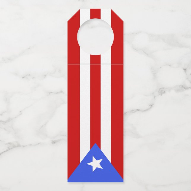 Colgador Para Botellas bandera de Puerto Rico (Anverso)