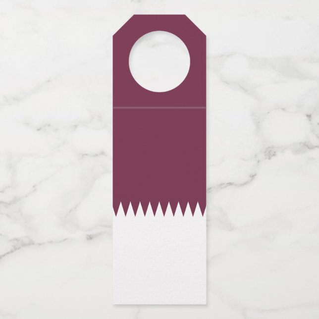 Colgador Para Botellas Bandera de Qatar (Anverso)
