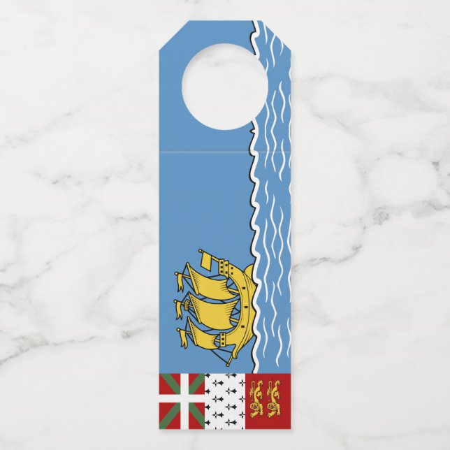 Colgador Para Botellas bandera de Saint Pierre y Miquelon (Anverso)