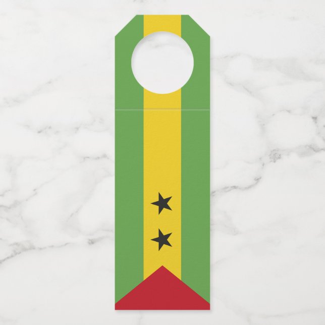 Colgador Para Botellas Bandera de Santo Tomé y Príncipe (Anverso)