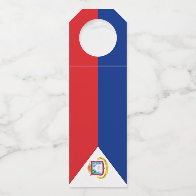 Colgador Para Botellas Bandera de Sint Maarten (Anverso)