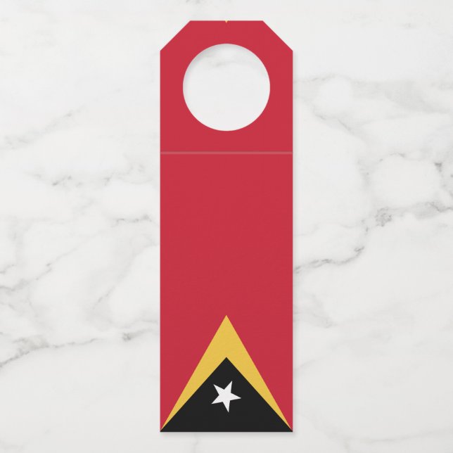 Colgador Para Botellas Bandera de Timor Oriental (Anverso)