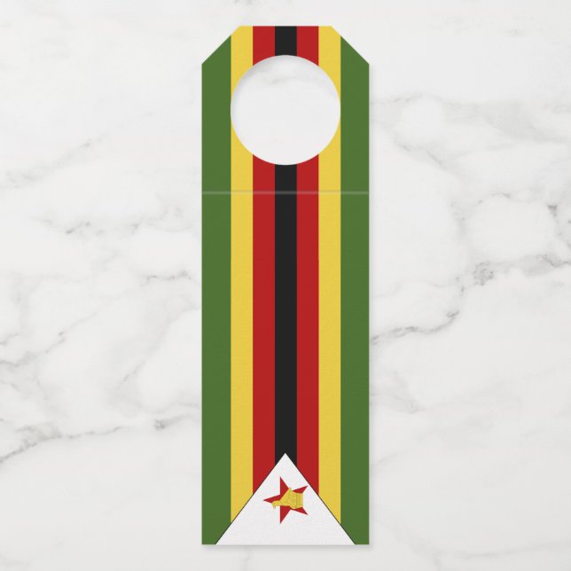 Colgador Para Botellas Bandera de Zimbabue (Anverso)
