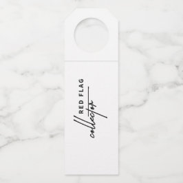 Colgador Para Botellas Bandera roja - Bebida con precaución