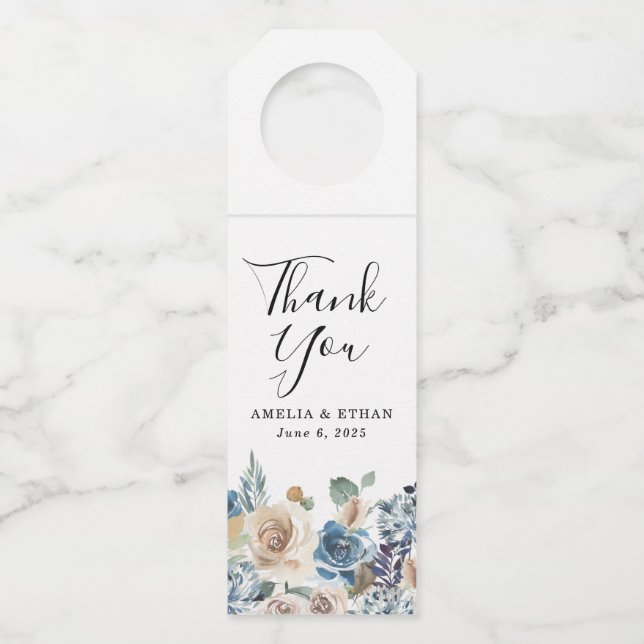 Colgador Para Botellas Belleza en Flor | Boda Personalizada (Anverso)
