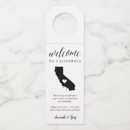 Colgador Para Botellas Bienvenida a Boda Estatal de California