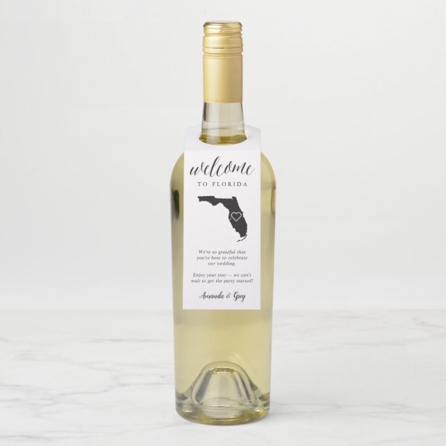 Colgador Para Botellas Bienvenida a la boda en Florida State (En botella)