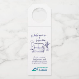 Colgador Para Botellas Bienvenida Personalizado Inmobiliario