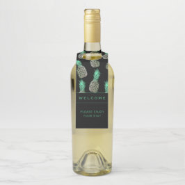 Colgador Para Botellas Bienvenida | Pinápoles tropicales | Alquiler de va