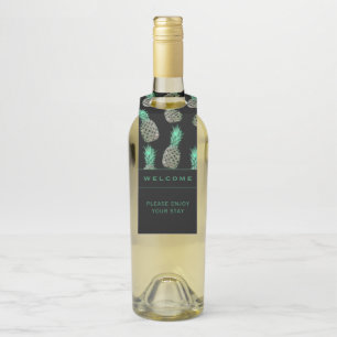Colgador Para Botellas Bienvenida   Pinápoles tropicales   Alquiler de va