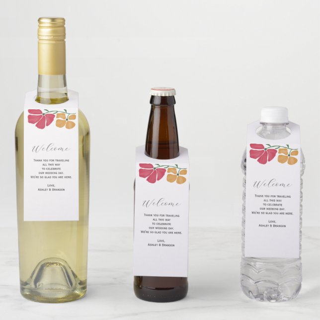 Colgador Para Botellas Bienvenidos al Hotel Boda, un hotel luminoso y col (In situ)