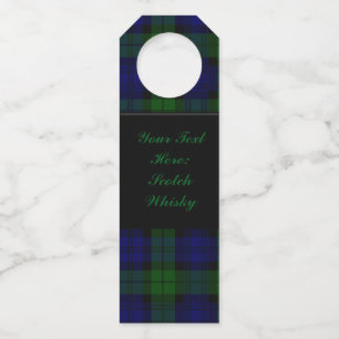 Colgador Para Botellas Black Watch Tartan Blue Green Plage
