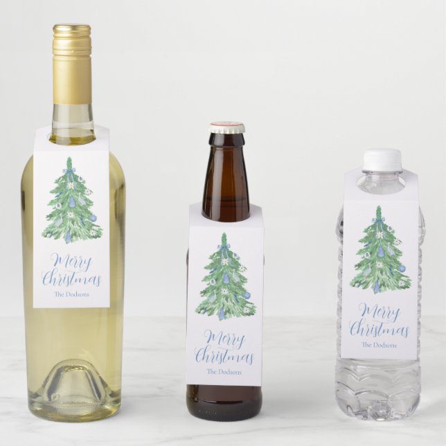 Colgador Para Botellas Blue Chinoiserie Christmas (In situ)