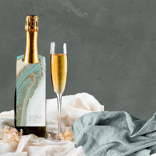 Colgador Para Botellas Boda Abstract Glitter Strata ID903 (Wine Bottle In Situ)