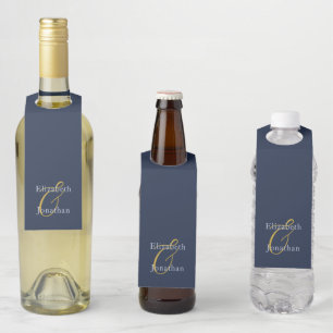 Colgador Para Botellas Boda azul opulento