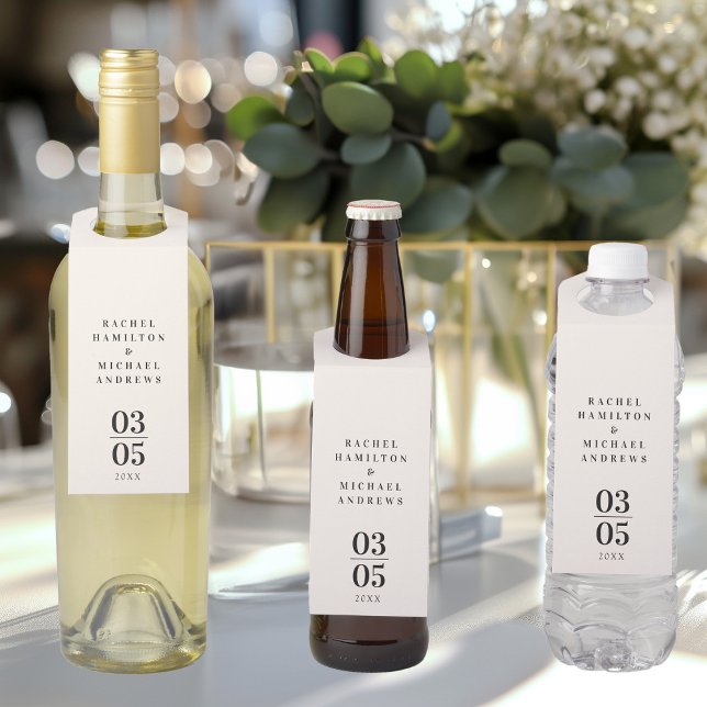 Colgador Para Botellas Boda Beige Modern Simpel (Subido por el creador)