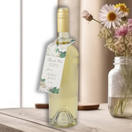 Colgador Para Botellas Boda botánico de flores de marfil antiguas